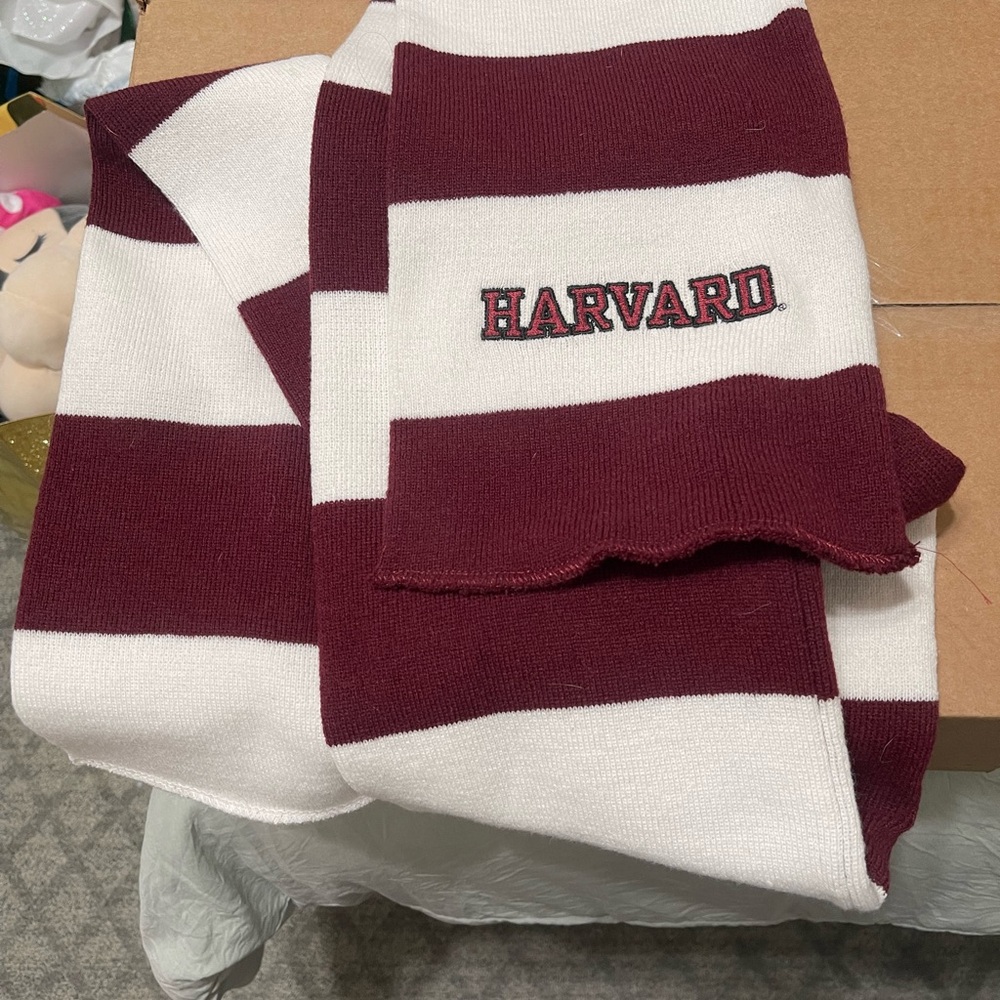 Harvard Striped Scarf Authentic